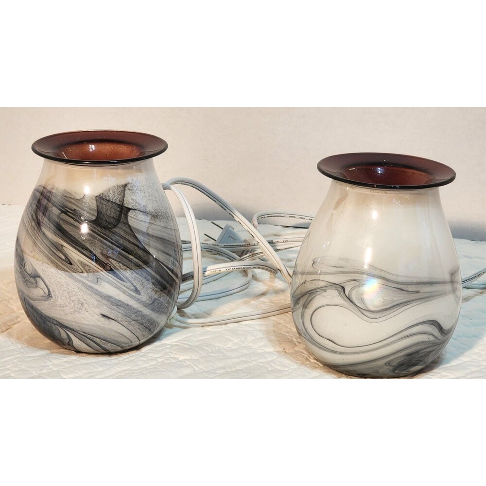 Warmer Aromatherapy Candle Holder Decorative Electric Wax Set of 2